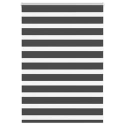 vidaXL Zebra Blind Black 105x100 cm Fabric Width 100.9 cm Polyester - black, 105 x 100 cm