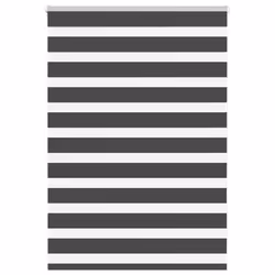 vidaXL Zebra Blind Fabric Polyester - black, 115 x 100 cm