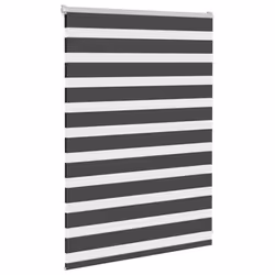 vidaXL Zebra Blind Fabric Polyester - black, 115 x 100 cm