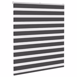 vidaXL Zebra Blind Fabric Polyester - black, 120 x 100 cm