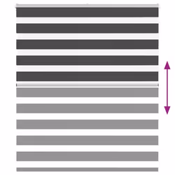 vidaXL Zebra Blind Fabric Polyester - black, 120 x 100 cm - Additional view 4