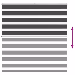 vidaXL Zebra Blind Black 145x100 cm Fabric Width 140.9 cm Polyester - Additional view 4