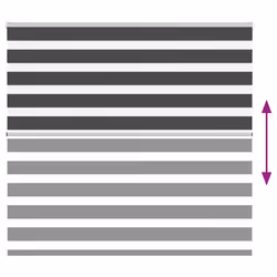 vidaXL Zebra Blind Black 165x100 cm Fabric Width 160.9 cm Polyester - Additional view 4