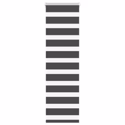 vidaXL Zebra Blind Dark Grey 45x230 cm Fabric Width 40.9 cm Polyester - black, 40 x 150 cm
