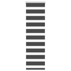 vidaXL Zebra Blind Dark Grey 45x230 cm Fabric Width 40.9 cm Polyester - black, 40 x 150 cm