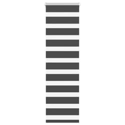 vidaXL Zebra Blind Dark Grey 45x230 cm Fabric Width 40.9 cm Polyester - black, 50 x 150 cm