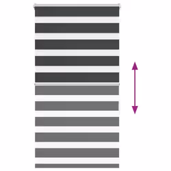 vidaXL Zebra Blind Fabric Polyester - black, 85 x 150 cm - Additional view 4
