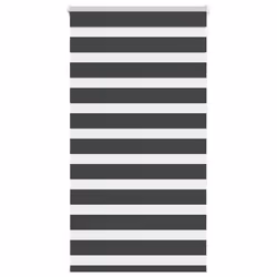 vidaXL Zebra Blind Fabric Polyester - black, 90 x 150 cm