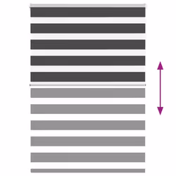 vidaXL Zebra Blind Fabric Polyester - black, 110 x 150 cm - Additional view 4