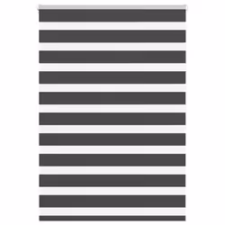 vidaXL Zebra Blind Fabric Polyester - black, 115 x 150 cm