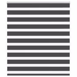 vidaXL Zebra Blind Black 130x150 cm Fabric Width 125.9 cm Polyester