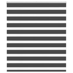 vidaXL Zebra Blind Black 135x150 cm Fabric Width 130.9 cm Polyester