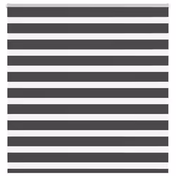 vidaXL Zebra Blind Black 145x150 cm Fabric Width 140.9 cm Polyester