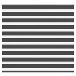 vidaXL Zebra Blind Black 155x150 cm Fabric Width 150.9 cm Polyester