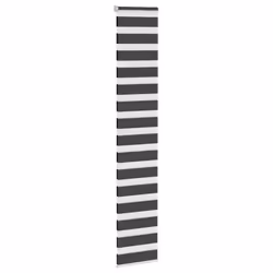 vidaXL Zebra Blind Dark Grey 45x230 cm Fabric Width 40.9 cm Polyester - black, 50 x 200 cm - Additional view 2