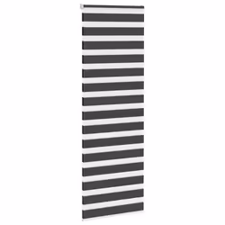 vidaXL Zebra Blind Fabric Polyester - black, 75 x 200 cm