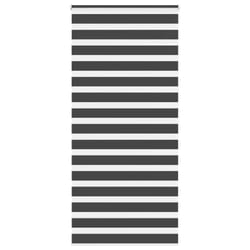 vidaXL Zebra Blind Black 105x100 cm Fabric Width 100.9 cm Polyester - black, 105 x 200 cm