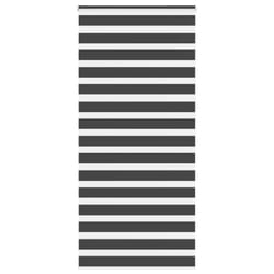 vidaXL Zebra Blind Fabric Polyester - black, 115 x 200 cm