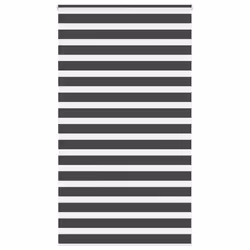 vidaXL Zebra Blind Fabric Polyester - black, 120 x 200 cm