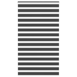 vidaXL Zebra Blind Fabric Polyester - black, 125 x 200 cm