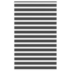 vidaXL Zebra Blind Black 145x200 cm Fabric Width 140.9 cm Polyester