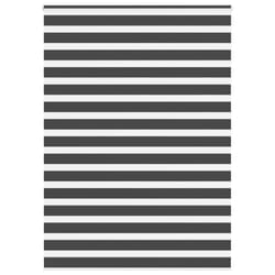 vidaXL Zebra Blind Black 155x200 cm Fabric Width 150.9 cm Polyester