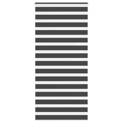 vidaXL Zebra Blind Black 105x100 cm Fabric Width 100.9 cm Polyester - black, 105 x 230 cm
