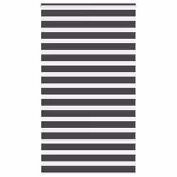 vidaXL Zebra Blind Black 130x230 cm Fabric Width 125.9 cm Polyester