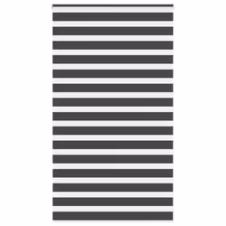 vidaXL Zebra Blind Black 135x230 cm Fabric Width 130.9 cm Polyester
