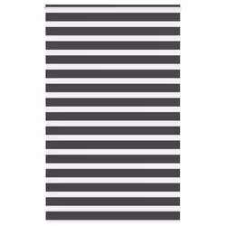vidaXL Zebra Blind Black 140x230 cm Fabric Width 135.9 cm Polyester