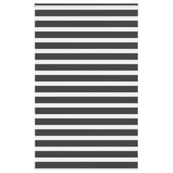 vidaXL Zebra Blind Black 140x230 cm Fabric Width 135.9 cm Polyester