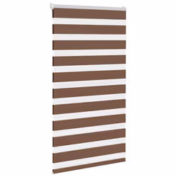 vidaXL Zebra Blind Fabric Polyester - brown, 90 x 100 cm