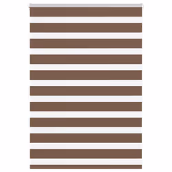 vidaXL Zebra Blind Black 105x100 cm Fabric Width 100.9 cm Polyester - brown, 95 x 100 cm