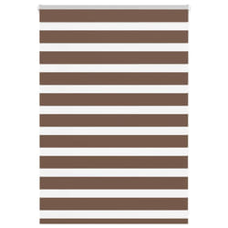 vidaXL Zebra Blind Black 105x100 cm Fabric Width 100.9 cm Polyester - brown, 95 x 100 cm