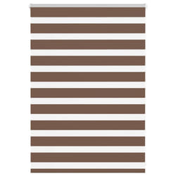 vidaXL Zebra Blind Black 105x100 cm Fabric Width 100.9 cm Polyester - brown, 105 x 100 cm