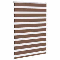 vidaXL Zebra Blind Black 105x100 cm Fabric Width 100.9 cm Polyester - brown, 105 x 100 cm