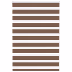 vidaXL Zebra Blind Fabric Polyester - brown, 110 x 100 cm