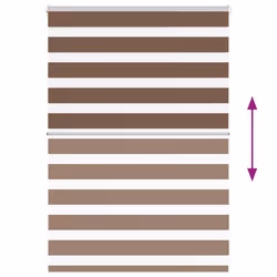 vidaXL Zebra Blind Fabric Polyester - brown, 110 x 100 cm - Additional view 4