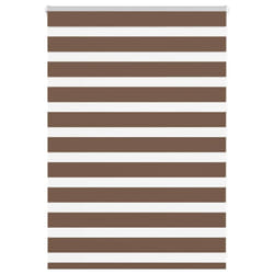 vidaXL Zebra Blind Fabric Polyester - brown, 115 x 100 cm