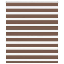 vidaXL Zebra Blind Fabric Polyester - brown, 120 x 100 cm