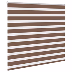 vidaXL Zebra Blind Brown 165x100 cm Fabric Width 160.9 cm Polyester
