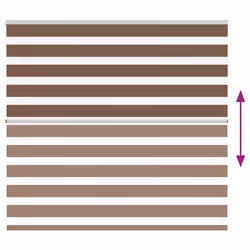 vidaXL Zebra Blind Brown 165x100 cm Fabric Width 160.9 cm Polyester - Additional view 4