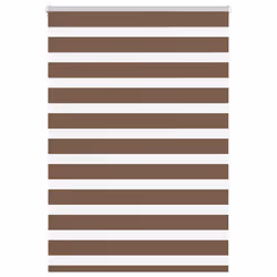 vidaXL Zebra Blind Black 105x100 cm Fabric Width 100.9 cm Polyester - brown, 95 x 150 cm