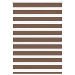 vidaXL Zebra Blind Black 105x100 cm Fabric Width 100.9 cm Polyester - brown, 95 x 150 cm