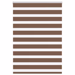 vidaXL Zebra Blind Black 105x100 cm Fabric Width 100.9 cm Polyester - brown, 105 x 150 cm