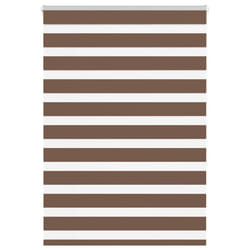 vidaXL Zebra Blind Black 105x100 cm Fabric Width 100.9 cm Polyester - brown, 105 x 150 cm