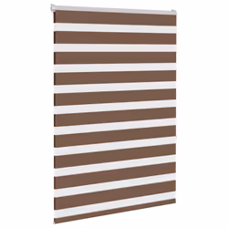 vidaXL Zebra Blind Black 105x100 cm Fabric Width 100.9 cm Polyester - brown, 105 x 150 cm