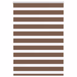 vidaXL Zebra Blind Fabric Polyester - brown, 115 x 150 cm