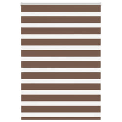 vidaXL Zebra Blind Fabric Polyester - brown, 115 x 150 cm