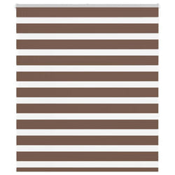 vidaXL Zebra Blind Fabric Polyester - brown, 120 x 150 cm